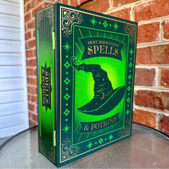 Target Bullseye Playground Halloween Green Spells & Potions Wooden Storage Book - Picture 1 of 8